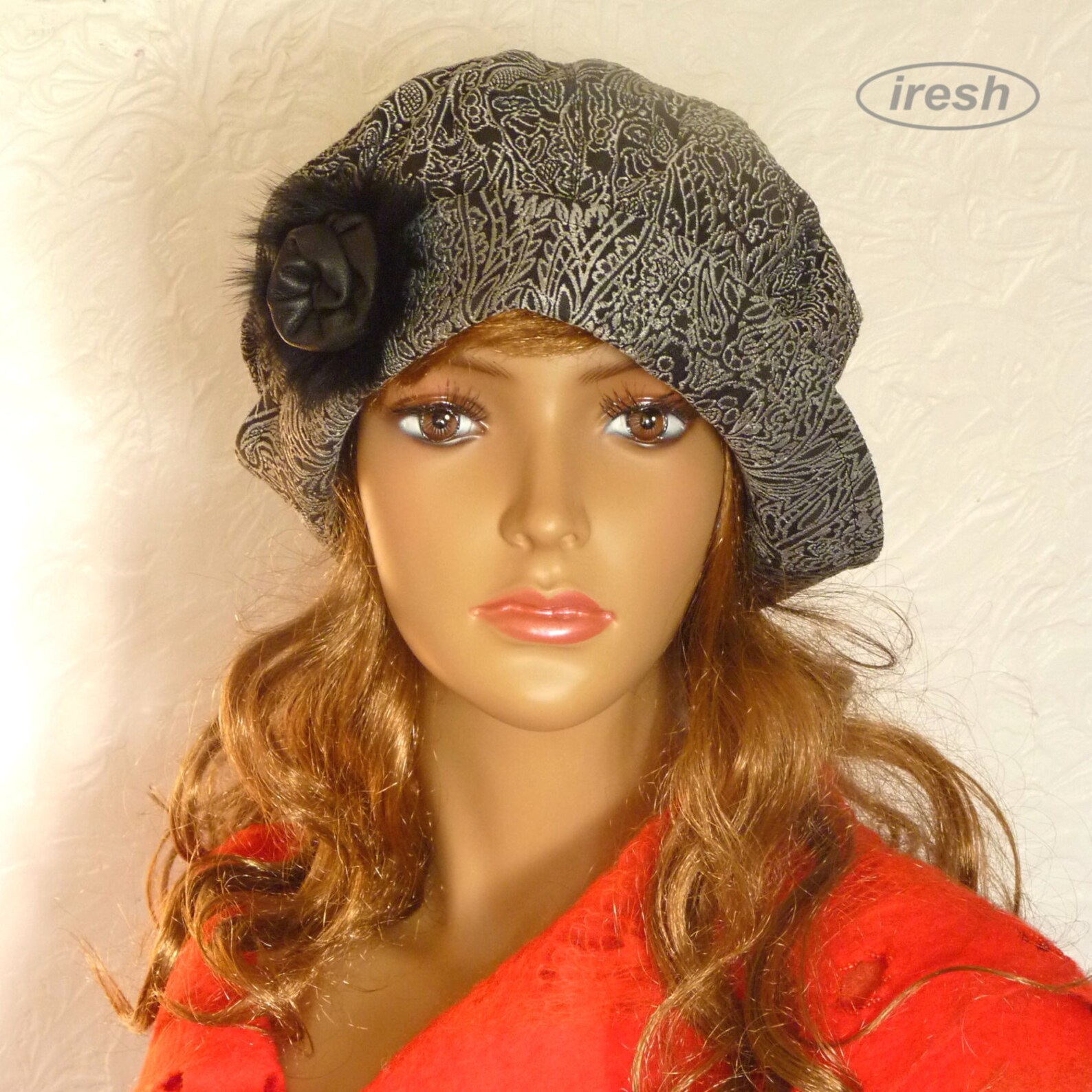 Women's Gray Beret Women's Winter Hat Warm Hat Etsy