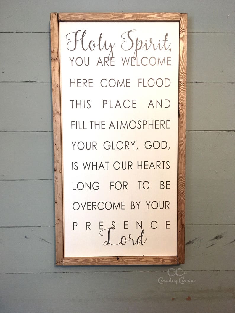 Holy Spirit You Are Welcome Here Scripture Sign Bible Etsy