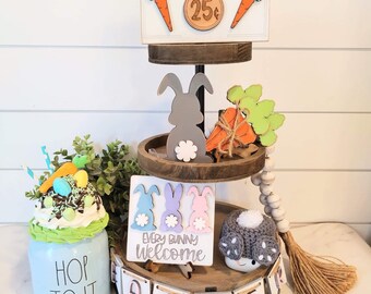 Easter Bunny Set | Easter Mini Signs | Easter Hutch Decor