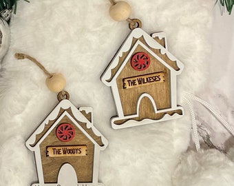 Personalized Gingerbread House Ornaments
