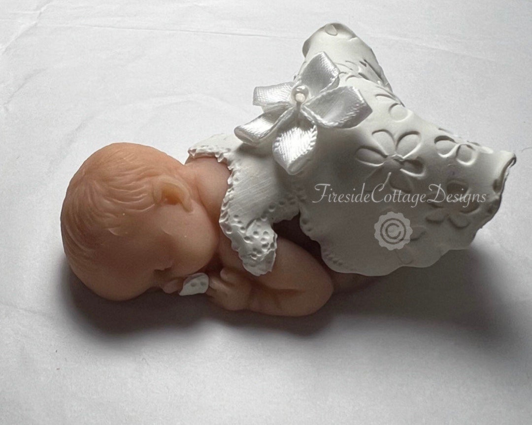 Sleeping Baby, Baptism, Christening, White Dress,pregnancy, Gift