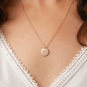 Bird Necklace, Engravable Jewelry, Minimalist Style, C-NDv13-03