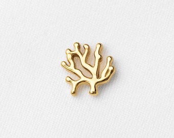 Coral Reef Stud, Threadless Flat Back Earring, Minimalist Style, C-SS1745