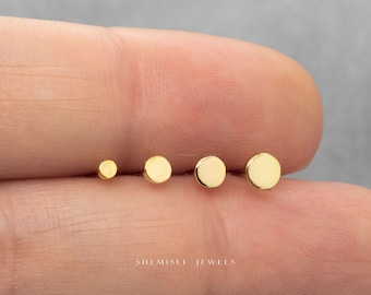 Circle Stud, Butterfly End or Screw Ball End Earring, Minimalist Style, C-SS328 SS329 SS335 SS017 SS479 SS480 SS481 SS48