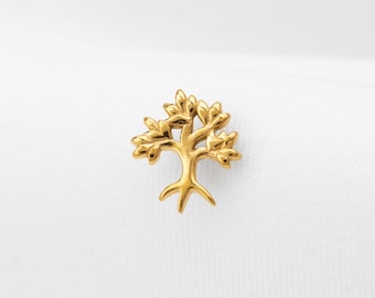 Tree Stud, Threadless Flat Back Earring, Minimalist Style, C-SS1518