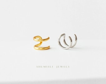 Double Lined Ear Cuff, Conch Earring, Minimalist Style, C-SF020