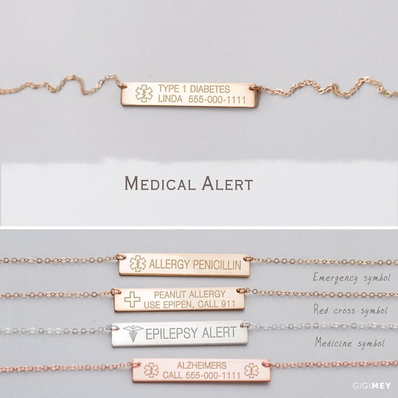 Medical Alert Necklace Medical ID Jewelry Assistance on Nut | Etsy Medical Alert Necklace Medical ID Jewelry Assistance on Nut | Etsy