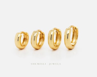 Thick Hoop, Huggies Earring, Minimalist Style, C-SH326 SH327 SH328 SH329