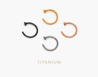 C Shape Nose Ring, Septum Hoop, Minimalist Style, C-SS533 SS534 SS535 SS536