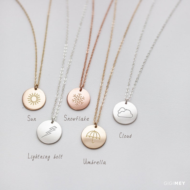 Weather Necklace Meteorology Jewelry Meteorologist Forecast Etsy