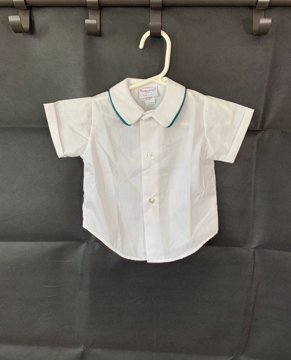 Baby boy shirt, size 12 mos, Imp Originals Inc, old store stock, vintage 1980s, Easter, photos, Baptim, blessing, Christening, wedding Il_570xn