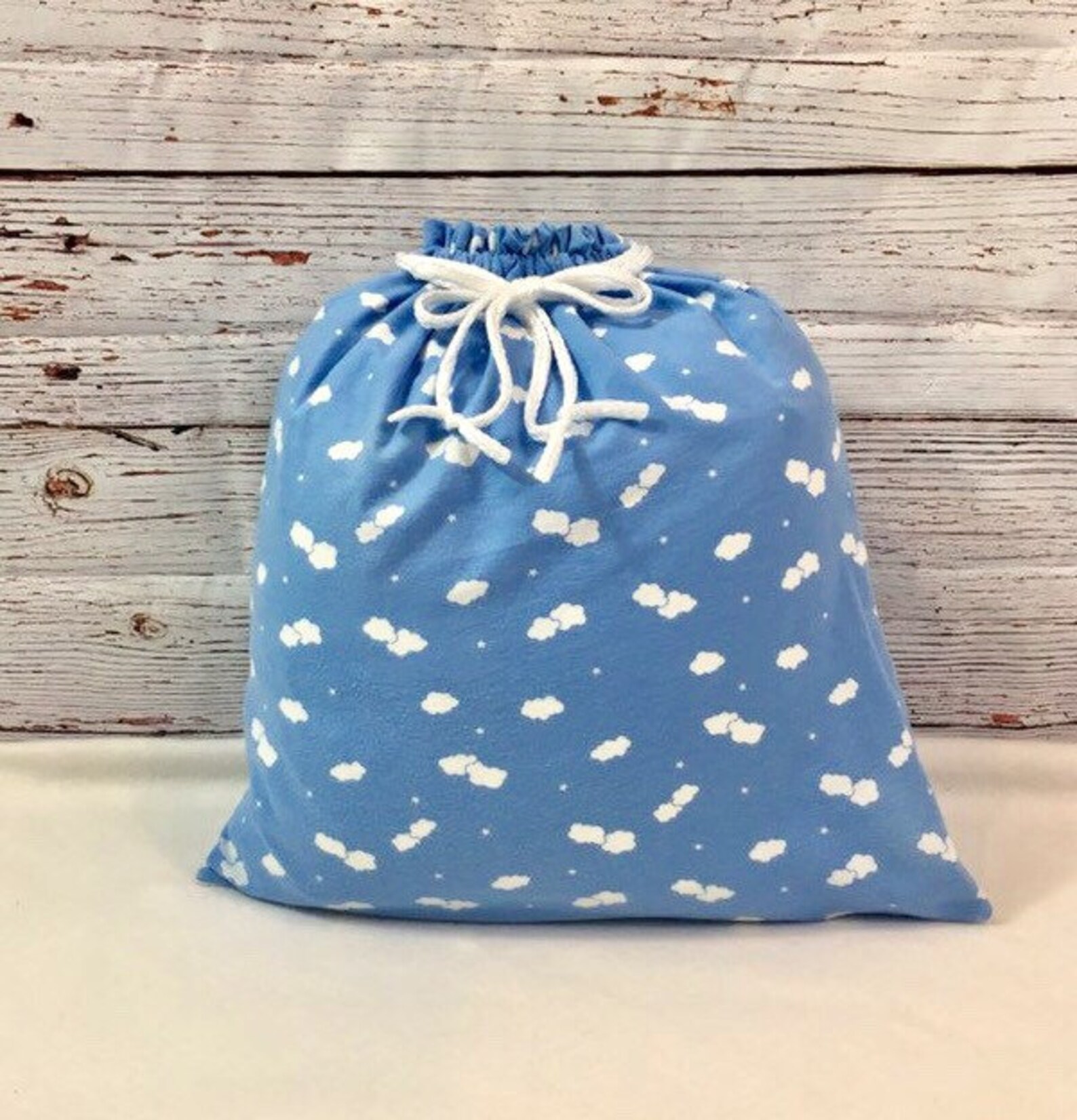 Baby shower large fabric gift bag blue with clouds or Bees Etsy
