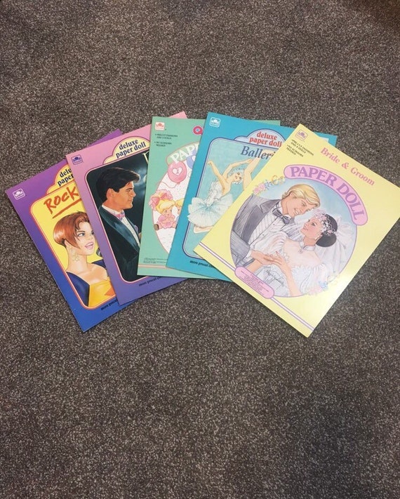 vintage paper doll books