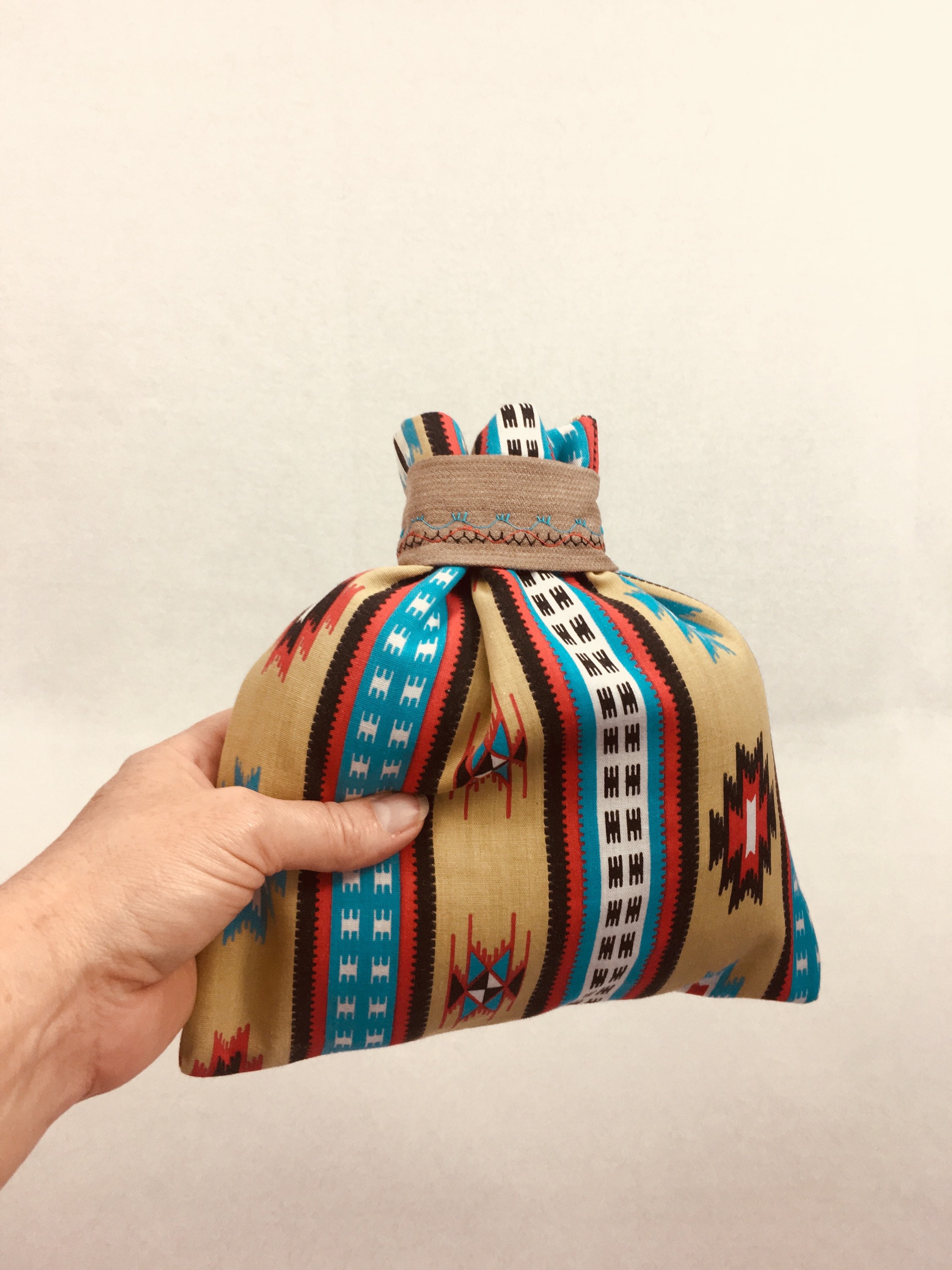 Southwestern Style Gift Bag, Father's Day Gift, Upcycled, Native