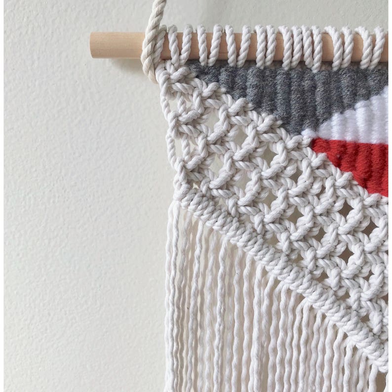 Makramee Wandbehang mit Weben Details Tribal | Etsy