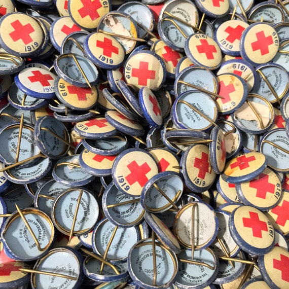 1910s 20s アメリカンレッドクロス ピンズ 30個セット ビンテージ Vintage 1919 Red Cross Pin: WWI Antique Collectible - Etsy