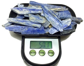 Blue Kyanite Blades 50 Gram Lot FREE USA SHIPPING! Rough Natural Earth Mined Blue Kyanite Blade Crystals Jewelry Making Pendant Earring Ring