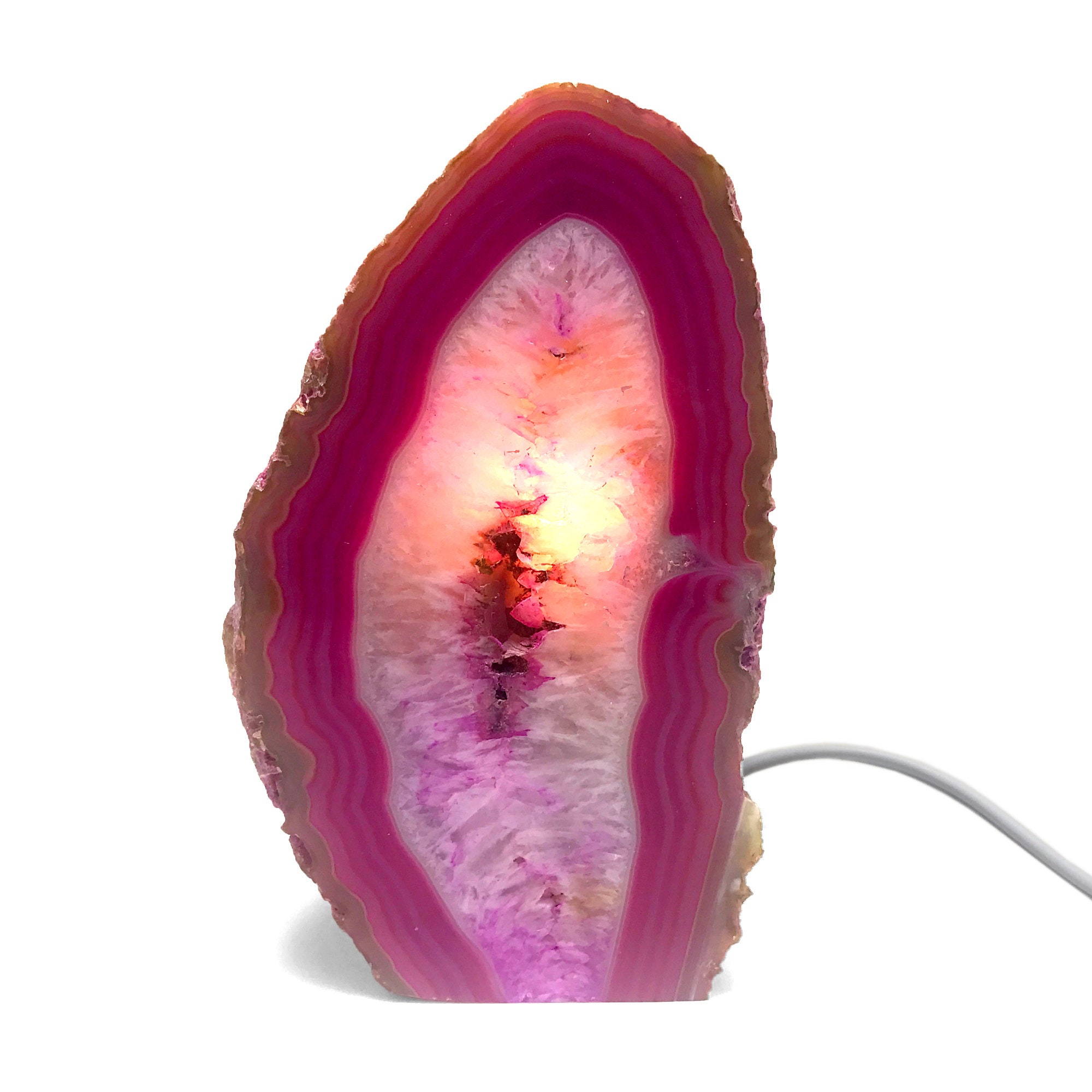 Lampe Willy Daro en pierre d'agate, circa 1970 - Villa Kanal