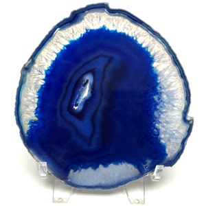 Large Blue Agate Slice Geode Polished Crystal Quartz Randomly Selected FREE USA SHIPPING!