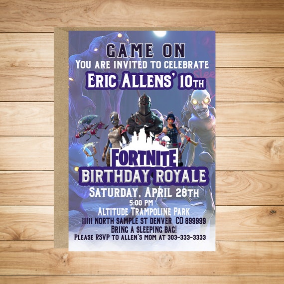 Articles Similaires A Fortnite Invitation De Fete D Anniversaire - articles similaires a fortnite invitation de fete d anniversaire jeu video invitation d anniversaire fortnite inviter sur etsy