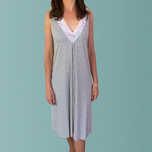 Hayman Organic Cotton Nightgown with White Lace