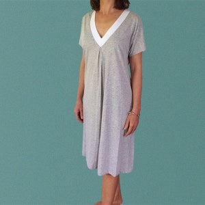 Pure Organic Cotton Maternity Nightgown Nursing Gown