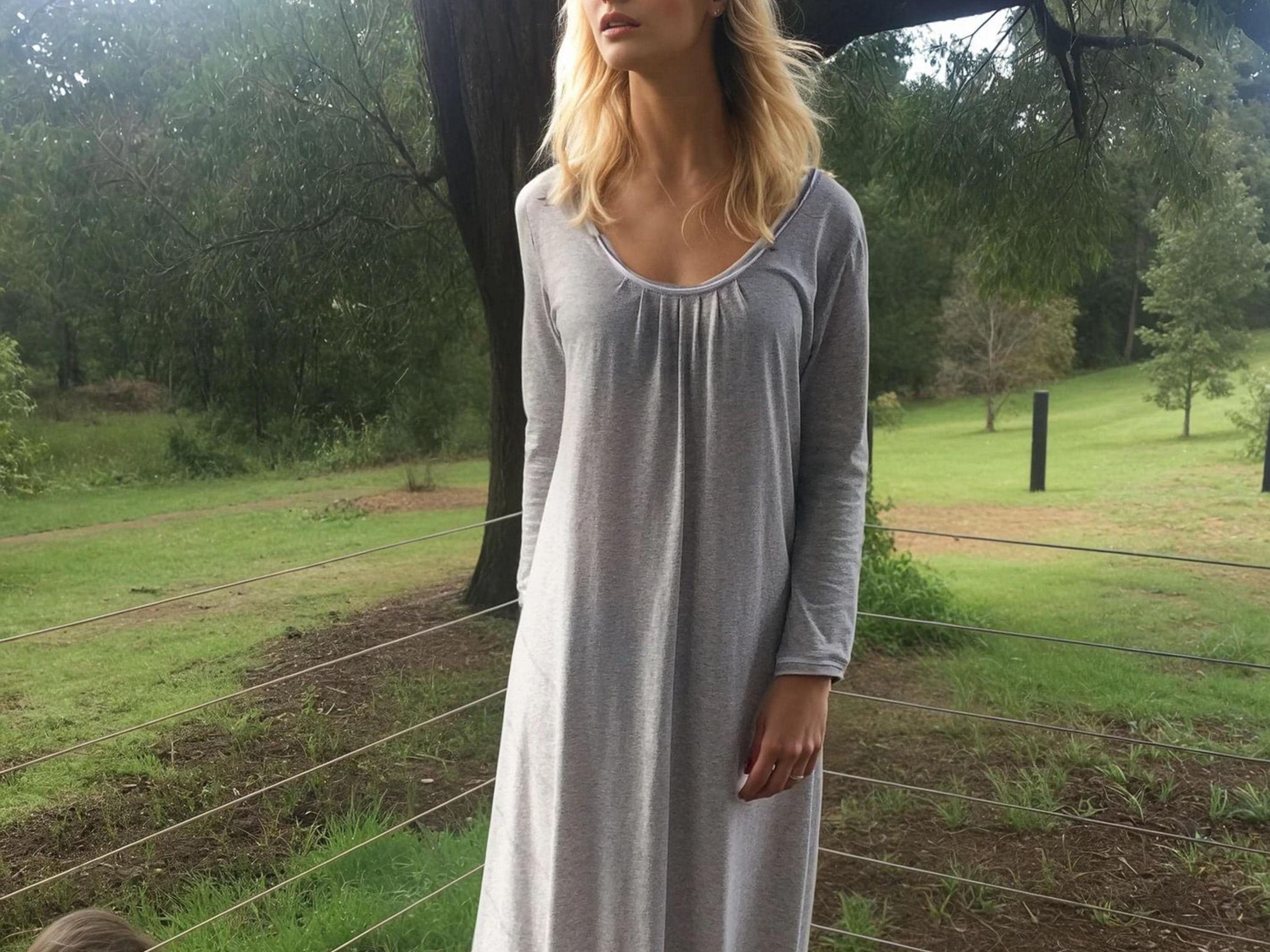 knee length dresses for ladies Historically Inspired Sheer Smocked Chemise Dress in White Floral Cotton S main image 1
