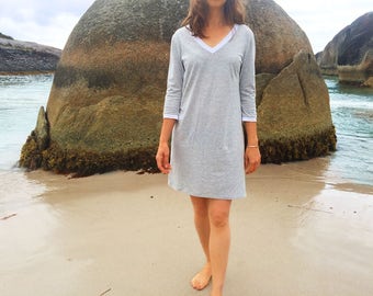 Ibiza Winter Organic Cotton Nightgown. Sleepwear, Nightgowns and Loungewear made in Australia.