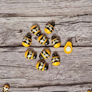 Cute Bee Painted Wood Cutout-choose A Size-diy Crafts-bee Decor