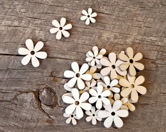 Wood Laser Cut Daisies - New! Large and Small Assorted Sizes Available - 1/8" Thick - Daisy Flower Wood Laser Cutouts