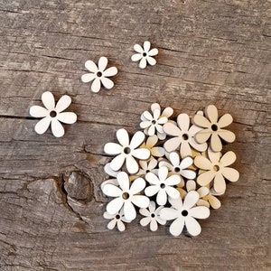 Wood Laser Cut Daisies - New! Large and Small Assorted Sizes Available - 1/8&quot; Thick - Daisy Flower Wood Laser Cutouts