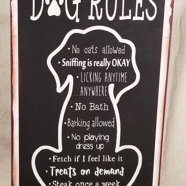 Dog House Rules Etsy