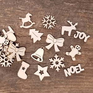 Wood Laser Cut "Christmas Minis" - 1/8" Thick - NEW Small or Large Size Wood Laser Cutouts - A Big Red's Craft Barn Exclusive!