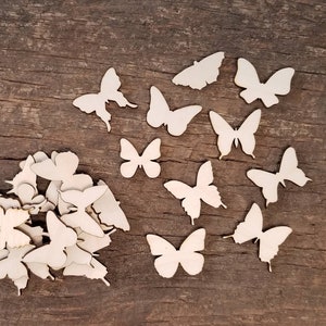Wood Laser Cutout "Butterfly Minis" - NEW Small or Large Size - 1/8" Thick - 12 or 24 Pieces - A Big Red's Craft Barn Exclusive!