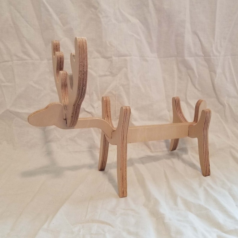 Fantastic Wood Puzzle Reindeer Wine Bottle Holder Etsy
