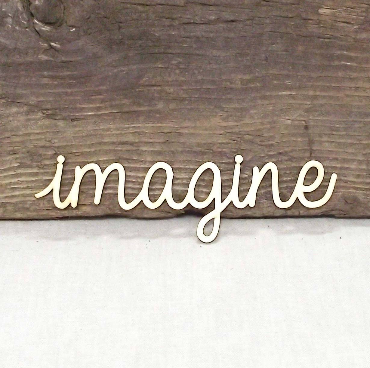 Nice Imagine Wooden Laser Cut Word For Wood Etsy