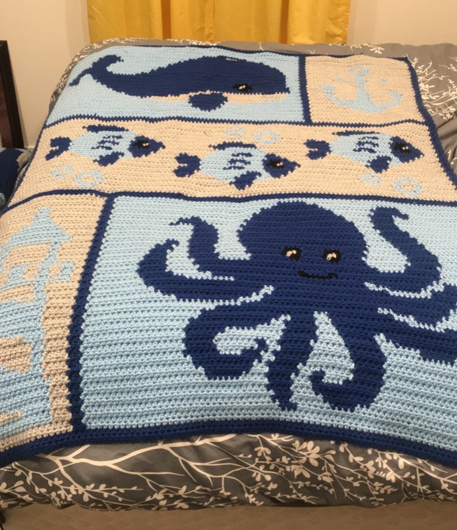 Nautical Themed Baby Blanket Etsy Denmark