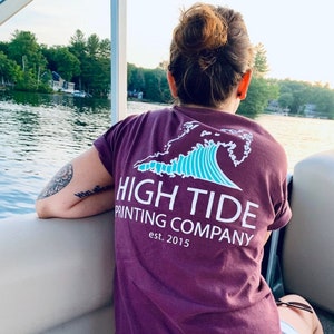 High Tide Printing Company Tee l Women’s Graphic Tees l Unisex Graphic Tees