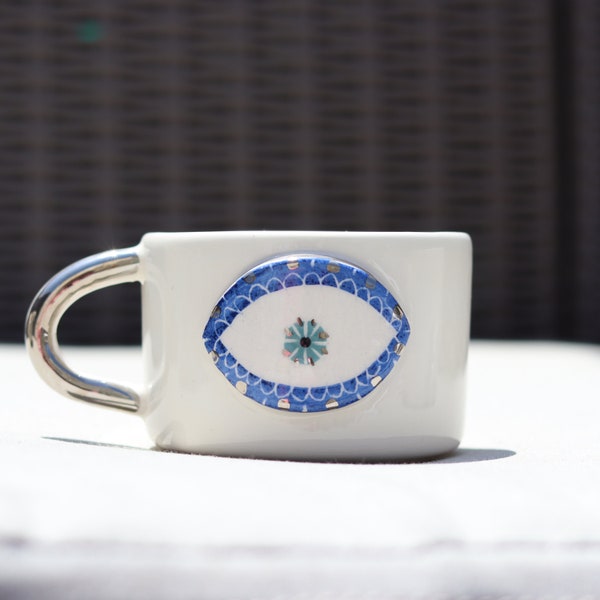 mug en céramique oeil tasse en céramique handmade