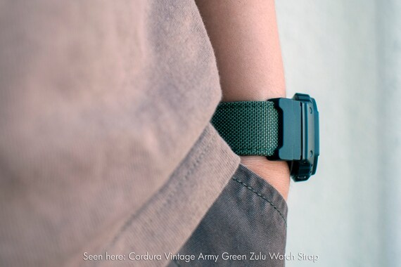 Cordura Khaki Brown Zulu Watch Strap 