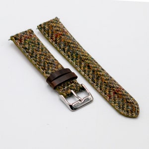 Harris Tweed Herringbone Pistachio Watch Strap (18mm-20mm-22mm)