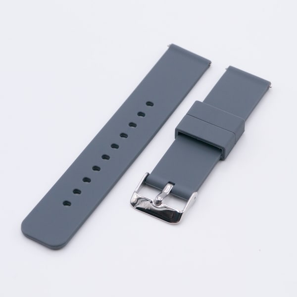 Bracelet de montre en silicone Pewter Grey Quick Release (20mm-22mm)