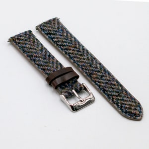 Harris Tweed Herringbone Berry Muesli Watch Strap (18mm-20mm-22mm)