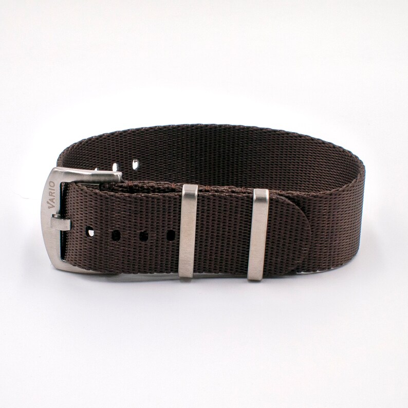 Espresso Brown Seat Belt Nato Strap 20mm-22mm-24mm