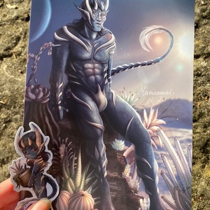 Ve&#39;chevi, Alien OC Print and Holographic Sticker