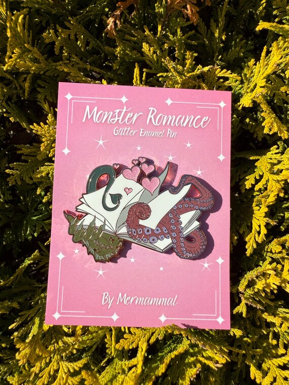 Monster Romance Glitter Pin