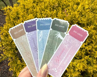 Various Romance Genre Glitter Stickers
