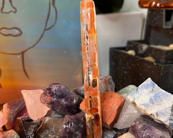 Custom Crystal Pen, Choose your crystals! Intention writing, manifestation pen Strawberry Quartz & Tiger's Eye Collection