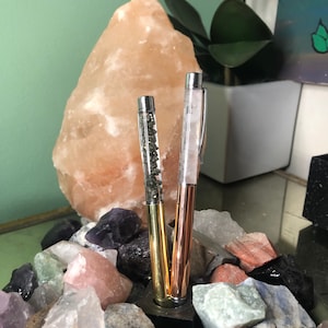 Custom Crystal Pen*Personalized Name Pen*Refillable Ink**Rose Quartz, Amethyst,HowliteTurquoise, Blue Quartz, Fluorite, Citrine*Smoky Quartz