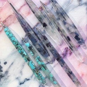 Crystal Pen,*Manifestation Pen*Customize Your Pen* Choose Your Crystals!! * Fluorite, Gray Moonstone* Garnet & Citrine Collection
